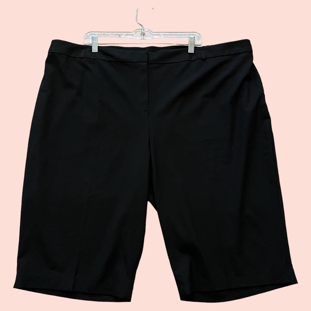 Simply Be Black Stretch Bermuda Shorts 24